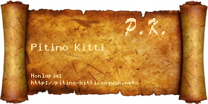 Pitino Kitti névjegykártya